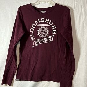 Bloomsburg University Maroon Long Sleeve Top - unisex- Size Medium